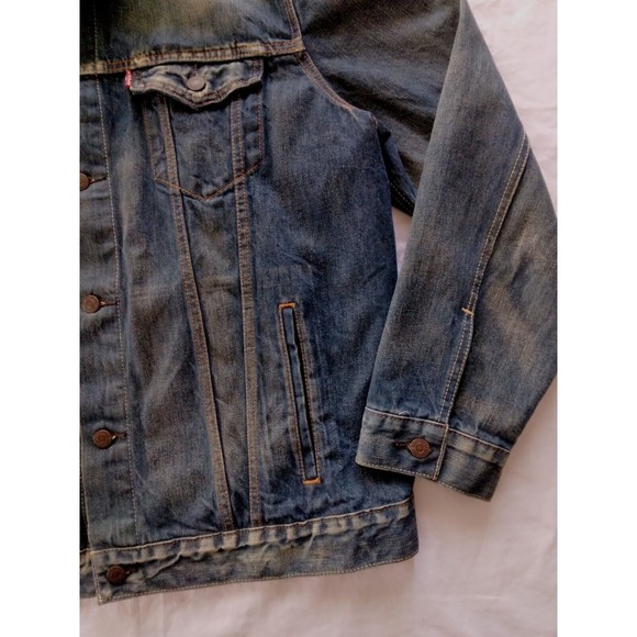 Levi Strauss & Co Denim Jean Jacket Trucker Blue Button Down Mens Size XL - Picture 5 of 14